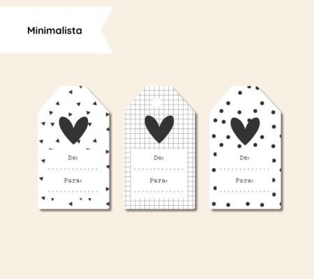 Tags para por na sacola para presentear
